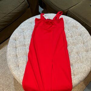 Red Dress, floor length Boohoo brand